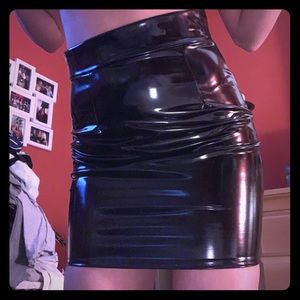 Latex Wet Lookalike Skirt Size Small
